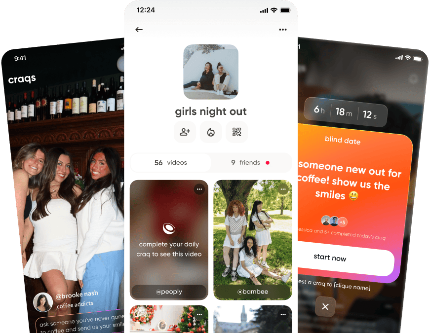 Clique app screenshots