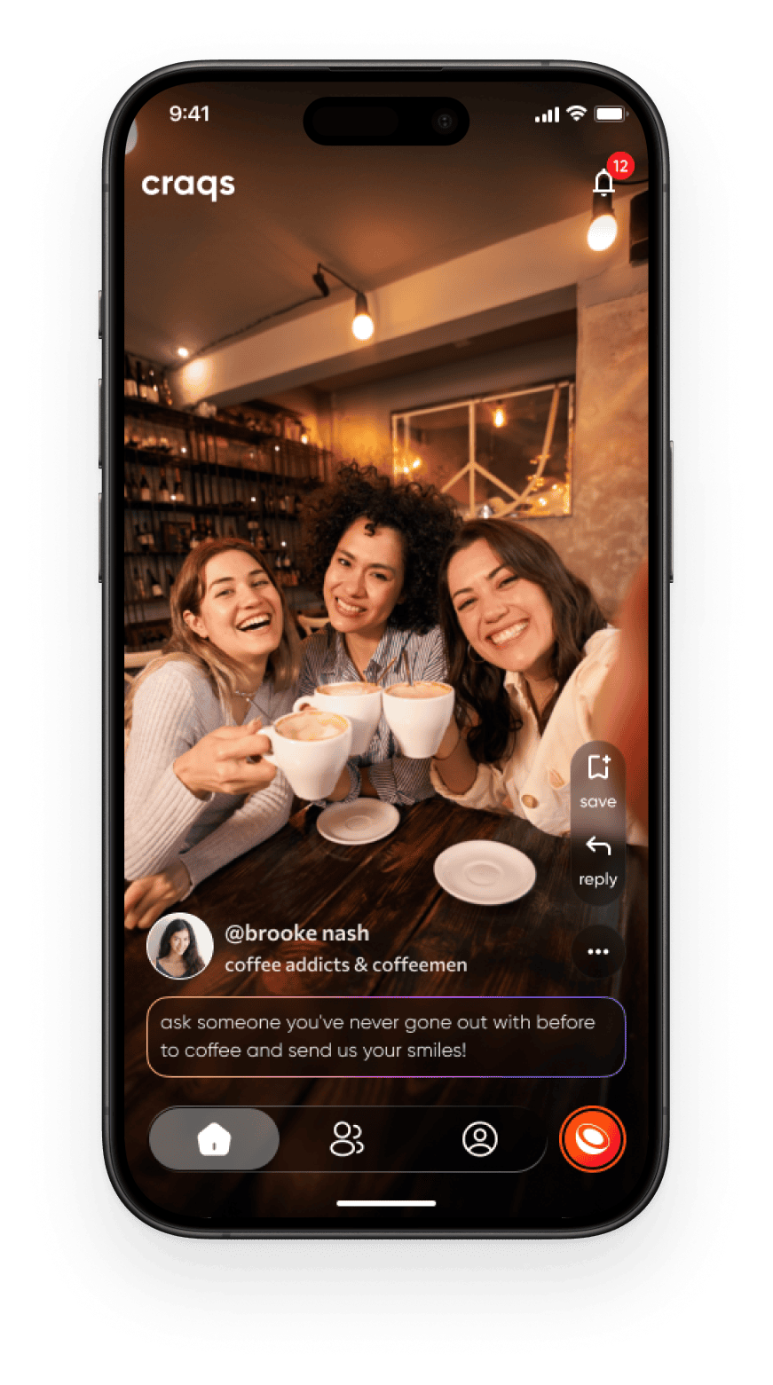 Three friends enjoying coffee together and smiling, capturing a fun moment that shows how easy it can be to stay close.